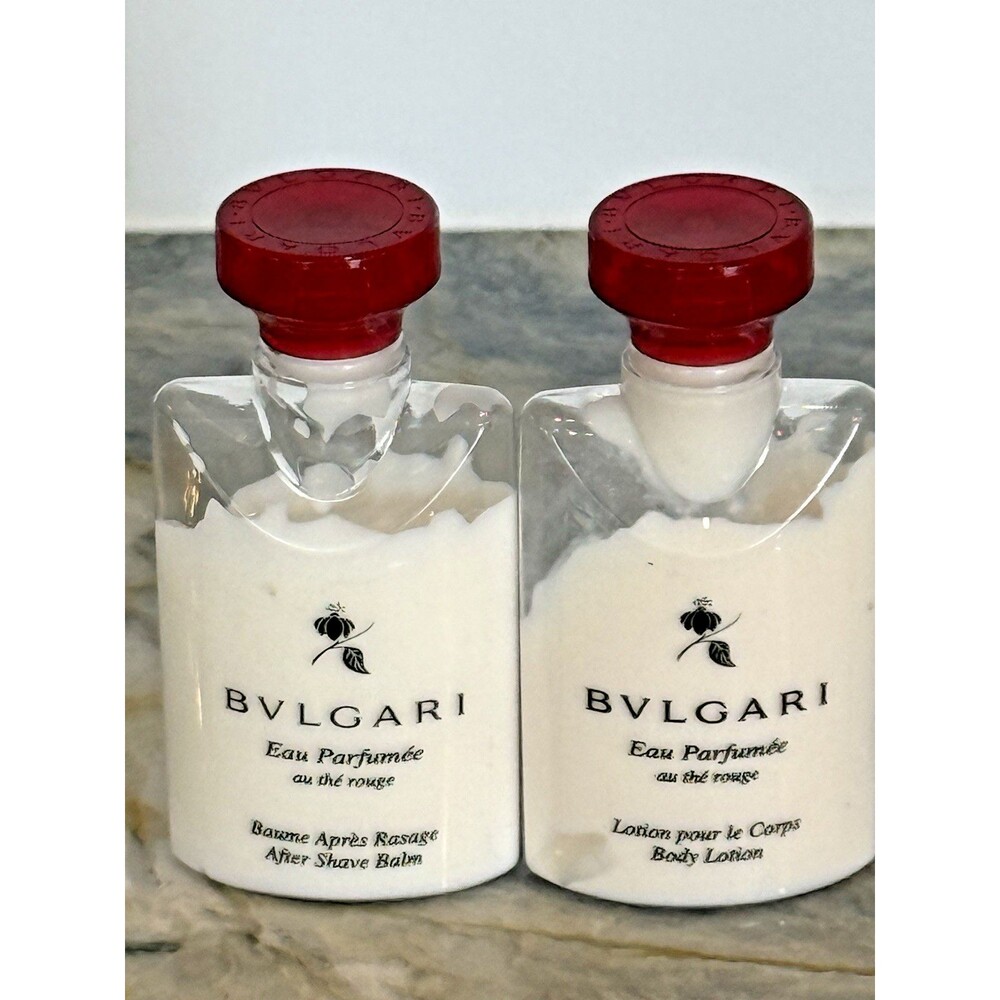 Bvlgari Eau Parfumée Thé Rouge Set After Shave Balm Body Lotion 40mL Each